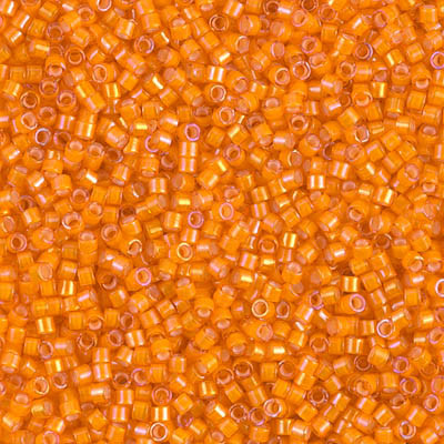 DB1777 Delicas 11/0 White Lined Orange AB (x 5GR) DB1777 Delicas 11/0 White Lined Orange AB (x 5GR)