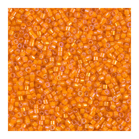 DB1777 Delicas 11/0 White Lined Orange AB (x 5GR)