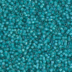 DB1782 Delicas 11/0 White lined Teal AB (x 5gr)