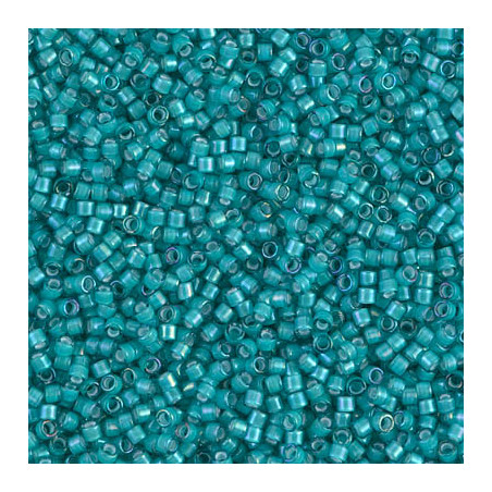DB1782 Delicas 11/0 White lined Teal AB (x 5gr)