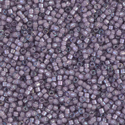 DB1789 Delicas 11/0 White lined Amethyst AB (x 5GR)