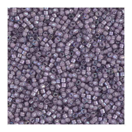 DB1789 Delicas 11/0 White lined Amethyst AB (x 5GR)