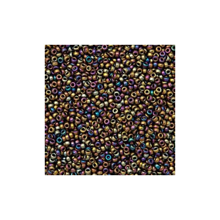 R15-0188 Rocailles 15/0  Met Purple/Gold Iris (=DB029) (x 5gr)