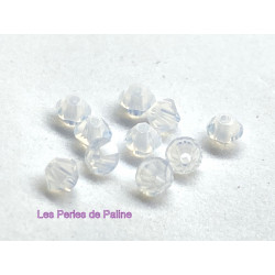 Toupies 3mm White Opal - réf.5328 Xilion (x20)