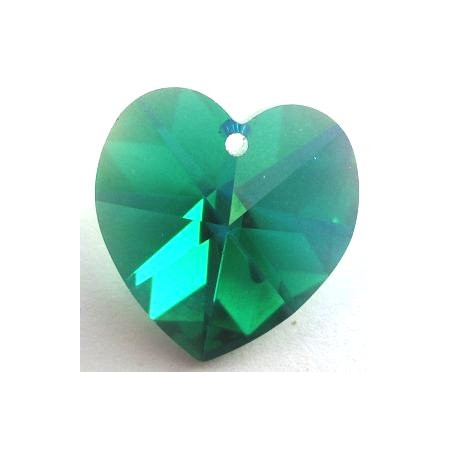 Coeur Swarovski 18mm Emeraude AB (X1)