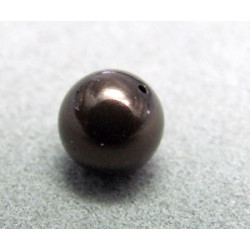 Perle ronde 8mm nacrée Swarovski Deep Brown (x5)