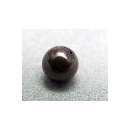 Perle ronde 8mm nacrée Swarovski Deep Brown (x5)