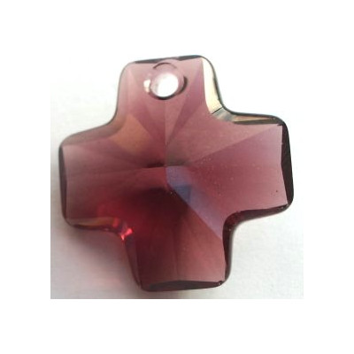 Croixs Swarovski Burgundy 2X2cm (x1)