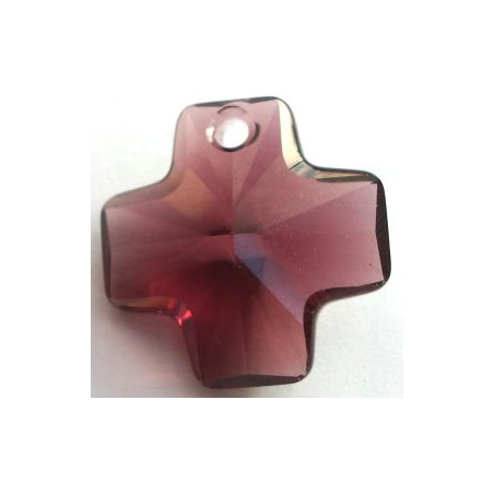 Croixs Swarovski Burgundy 2X2cm (x1)