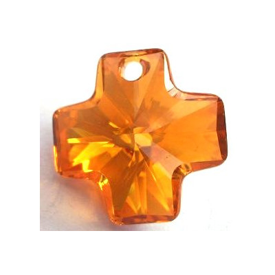 Croix Swarovski Topaz AB 2x2cm (x1) Croix Swarovski Topaz AB 2x2cm (x1)