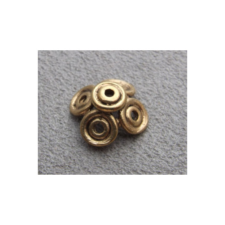 Coupelle 4 trou 13mm Vieil Or(X1)