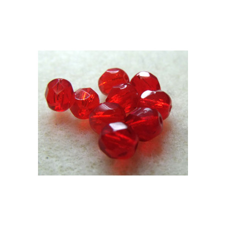 Facettes en verre de Bohême 5mm Light Siam (x10)