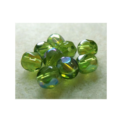 Facettes en verre de Bohême 5mm Olivine AB (x10)