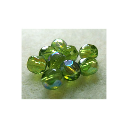Facettes en verre de Bohême 5mm Olivine AB (x10)