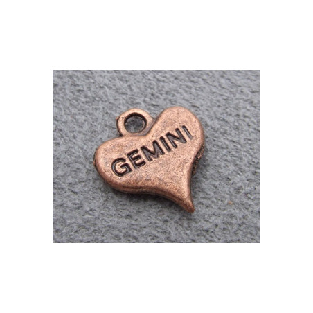 Breloque Coeur 12mm Cuivre