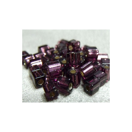 SB4-2432 Cubes 4mm Miyuki Amethyst Foncé (x10gr)