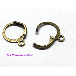 Boucle Dormeuse Bronze 15X13mm (X2) 