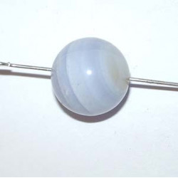 Perle 6mm Agate Bleue Marbrée(X1)