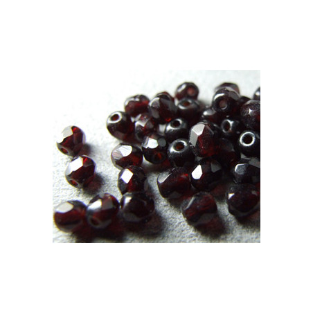 Facettes de Bohême 4mm Garnet (x100)