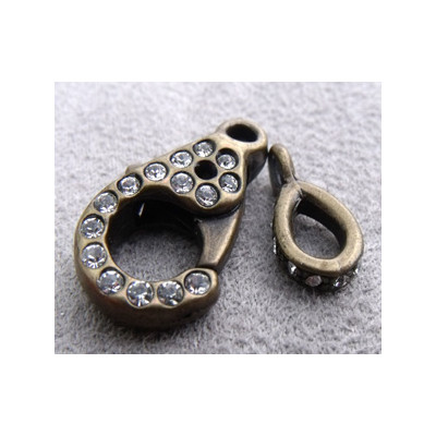 Fermoir Strassé Swarovski 21X13mm(X1) Fermoir Strassé Swarovski 21X13mm(X1)