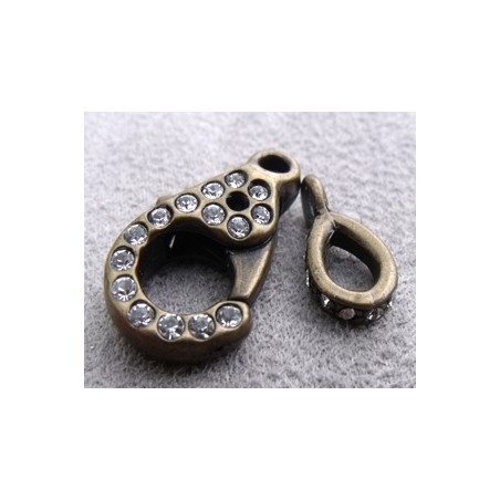 Fermoir Strassé Swarovski 21X13mm(X1)