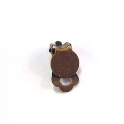Boucle Clip à coller Bronze 10mm (X2)