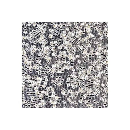 DBS-0041 Délicas 15/0 Silver Ligned Crystal (=R001) (x 5gr)