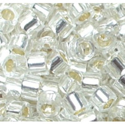 DBL-0041 Delicas 8/0 Silver Ligned Crystal (=R001) (x boite de 5gr)
