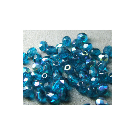 Facettes de Bohême 4mm Aigue Marine AB (x100)