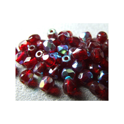 Facettes de Bohême 4mm Dark Siam AB (x100) Facettes de Bohême 4mm Dark Siam AB (x100)