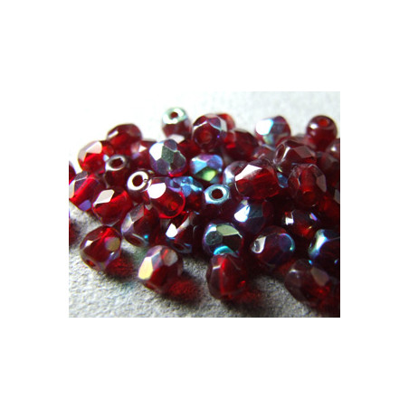 Facettes de Bohême 4mm Dark Siam AB (x100)