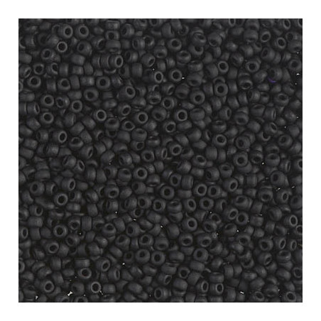 R11-0401F Rocailles 11/0 Matte Black (x 10gr)