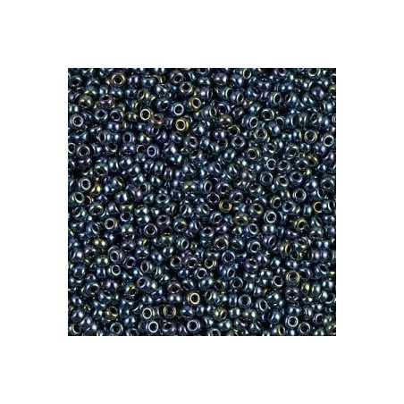 R11-0456 Rocailles 11/0 Gun Métal Irisé (=DB006) (x 10gr)