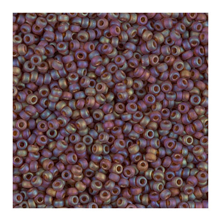 R11-0134FR Rocailles 11/0 Matte Transp. Light Brown AB (x 10gr)