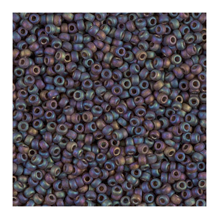 R11-0135FR Rocailles 11/0 Matte Transparent Brown AB (x 10gr)