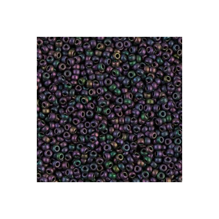 R11-2062 Rocailles 11/0 Olive Purple Mat Iris (x10gr)