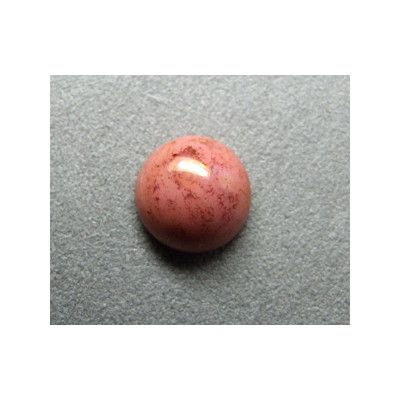 Cabochon rond en verre 14mm Rose marbré