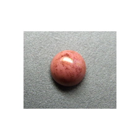 Cabochon rond en verre 14mm Rose marbré