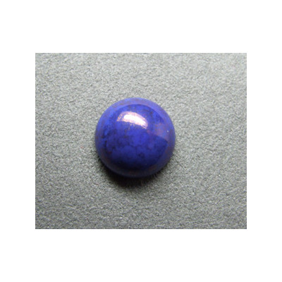 Cabochon rond en verre 14mm Bleu lapis marbré