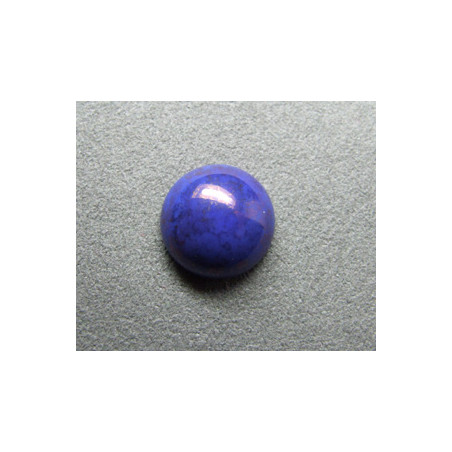 Cabochon rond en verre 14mm Bleu lapis marbré