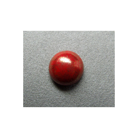 Cabochon rond en verre 14mm Rouge marbré