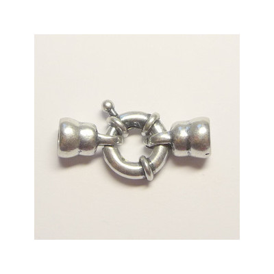 Fermoir bouée 30x15mm avec embouts de finition argent vieilli(x1) Fermoir bouée 30x15mm avec embouts de finition argent vieilli(x1)