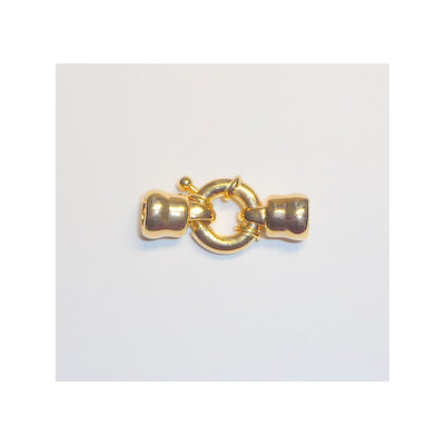 Fermoir bouée 30x15mm avec embouts de finition doré(x1) Fermoir bouée 30x15mm avec embouts de finition doré(x1)