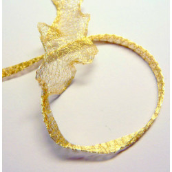 Ruban organza métallique Doré clair, les 10 cm