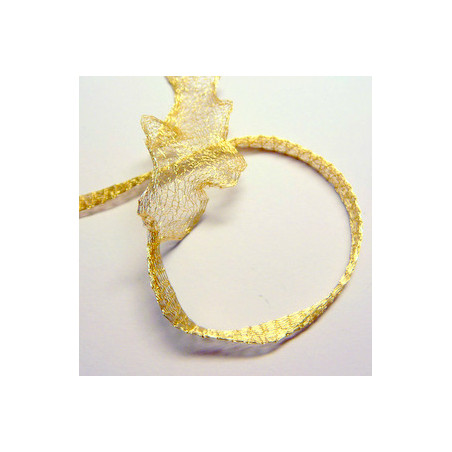 Ruban organza métallique Doré clair, les 10 cm