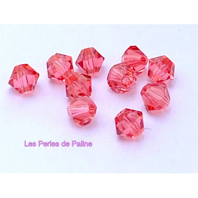 Toupies 4mm Padparadscha - réf. 5328 Xilion (x20)