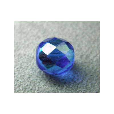 Facettes en verre de Bohême 10mm Sapphire AB (x1)