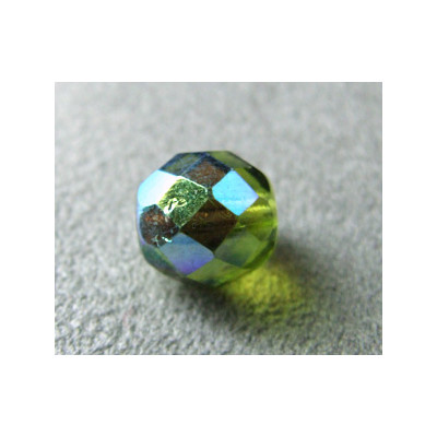 Facettes en verre de Bohême 10mm Olivine AB (x1)