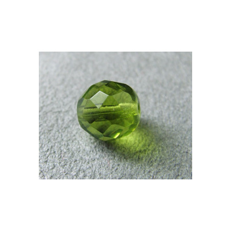 Facettes en verre de Bohême 10mm Olivine (x1)