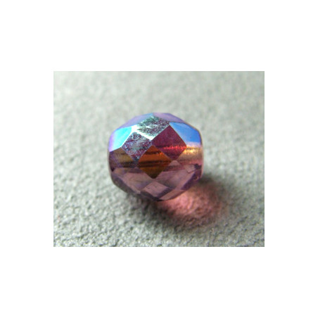 Facettes en verre de Bohême 10mm Light Amethyst AB (x1)
